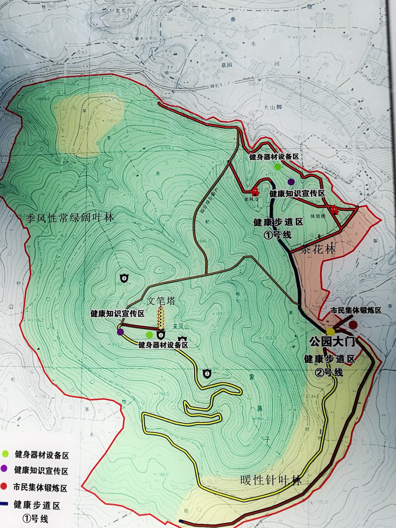          来凤山国家森林公园示意