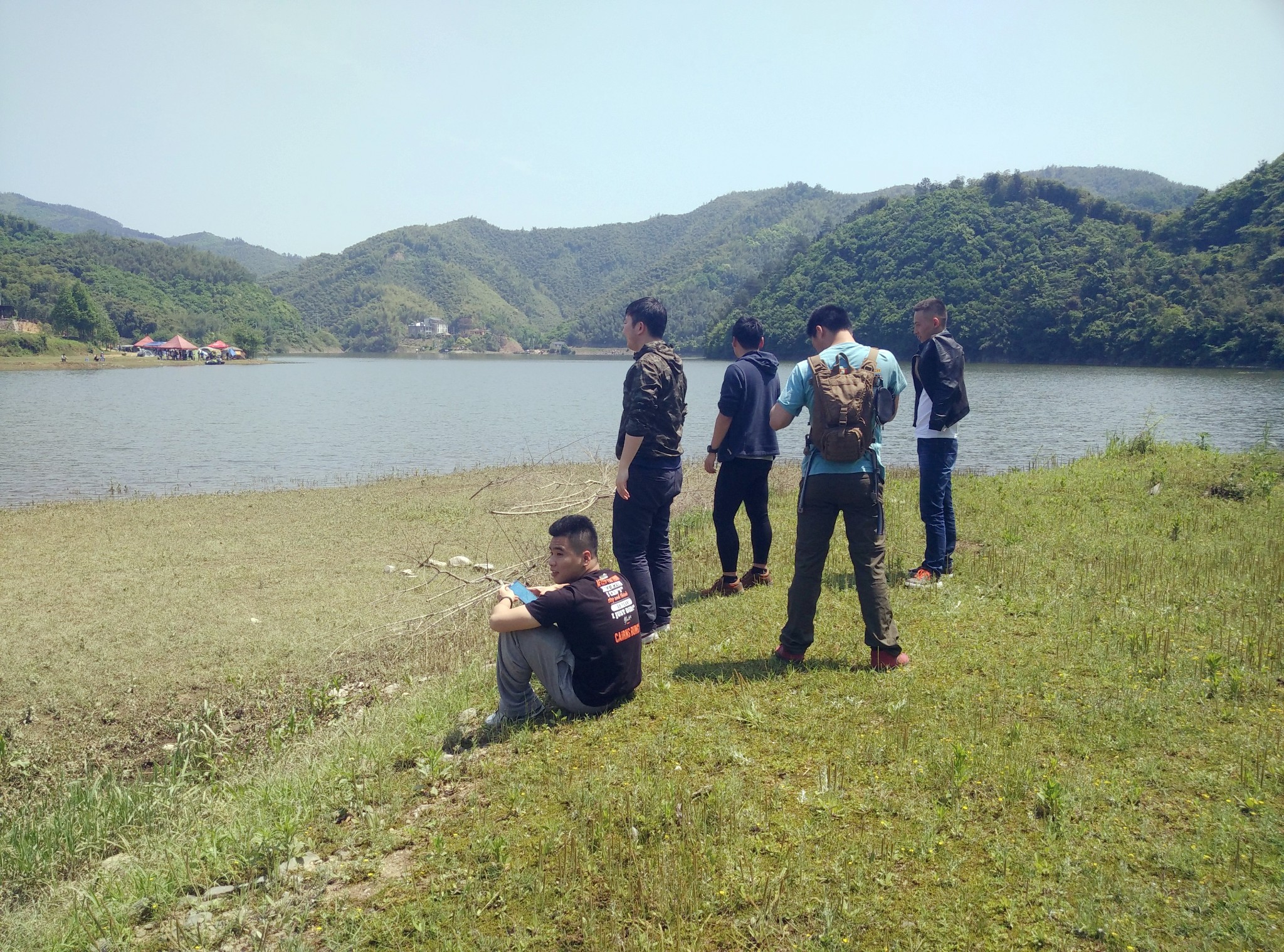 你好安吉我们来了~在赋石水库上山下水骑游露营之旅