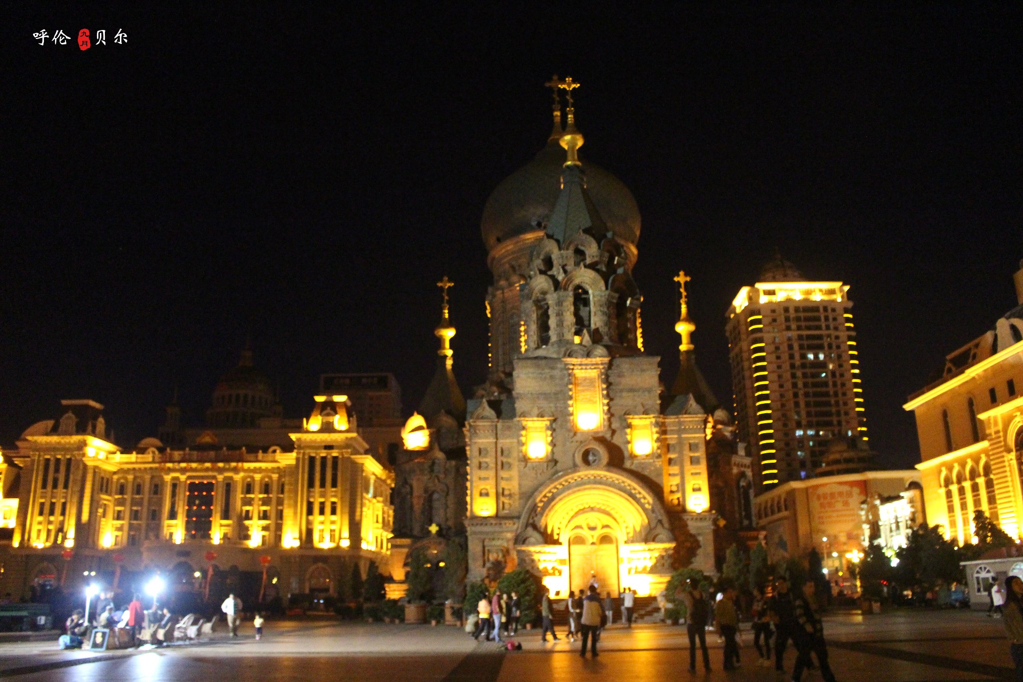 哈尔滨夜景婚纱照_哈尔滨夜景