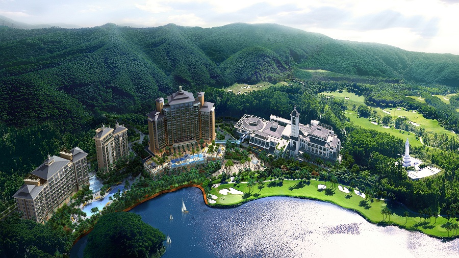 深圳观澜湖度假酒店住宿1晚双人spa100颗练习球双人电影周末烹饪课游