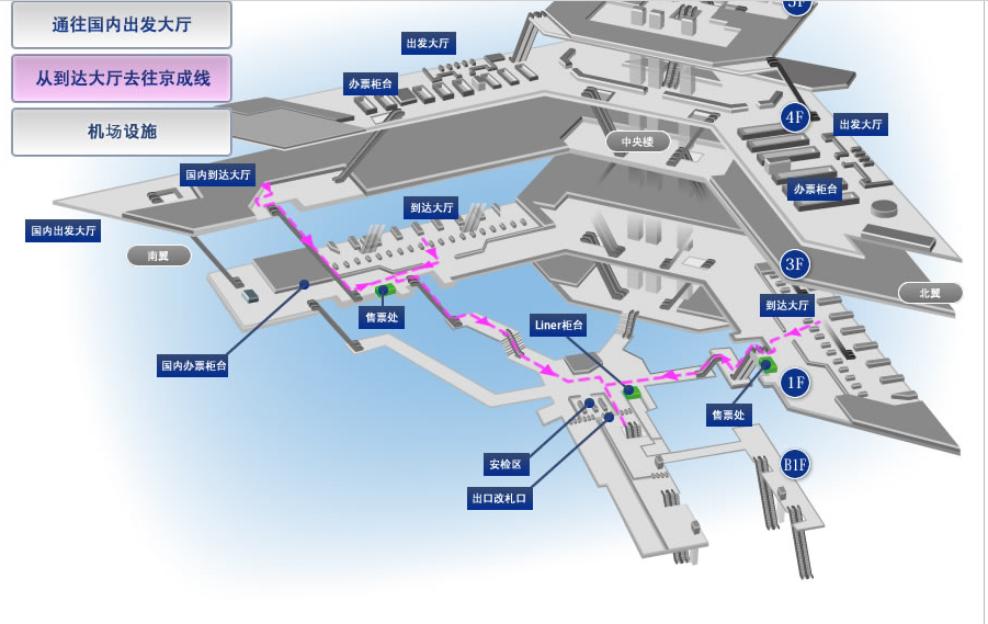 指路人 2018-07-06 可以参考下面的动线图,基本上看动线标识也可以,t1