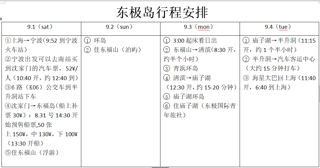 東極島自助遊攻略