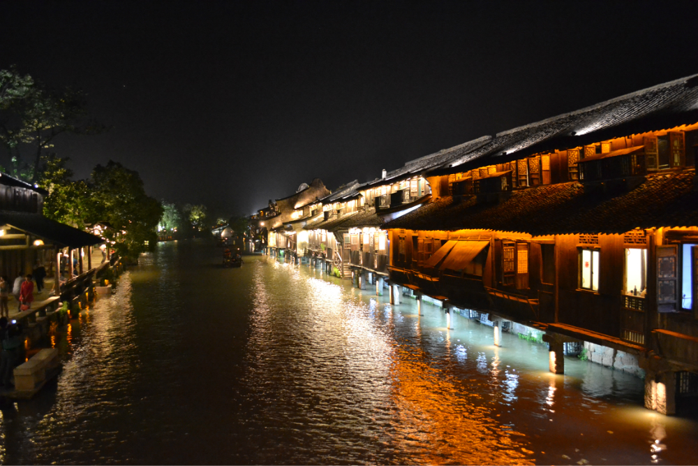 水鄉烏鎮---西柵夜景--烏鎮遊記--馬蜂窩