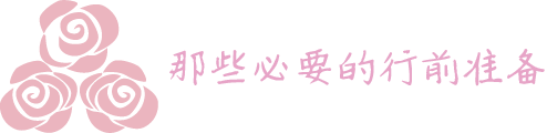 那些必要的行前准备 那些必要的行前准备